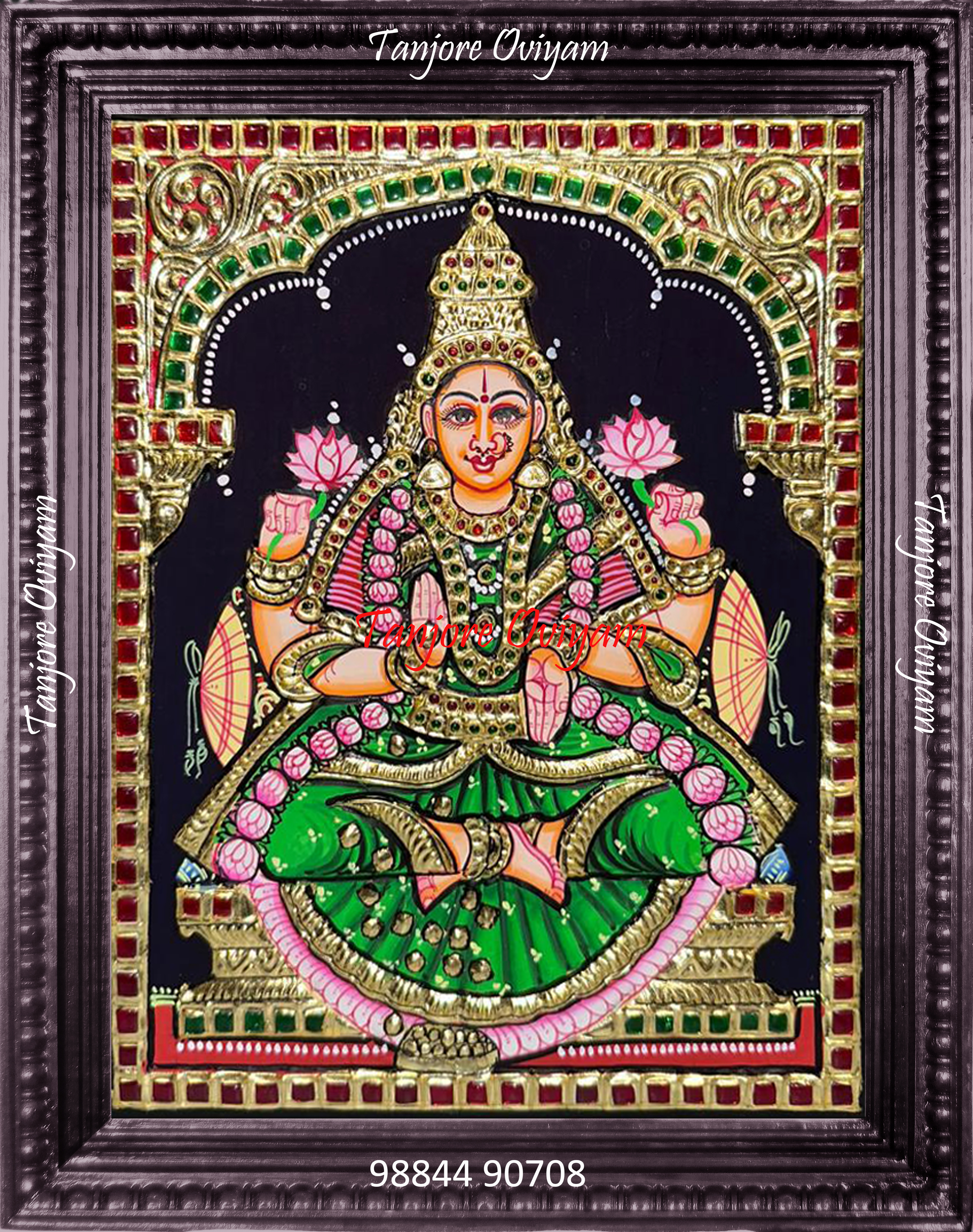 Mahalakshmi Tanjore Painting | Lakshmi Tanjore Painting